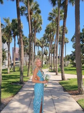 Sherri Hill 54912 Aqua size 00